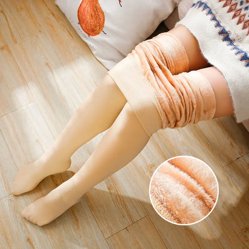 

Winter Thick Tights Warm Microfiber Fleece Stockings Women Panties Stirrup Leggings Flawless Legs Thickened Pantyhose