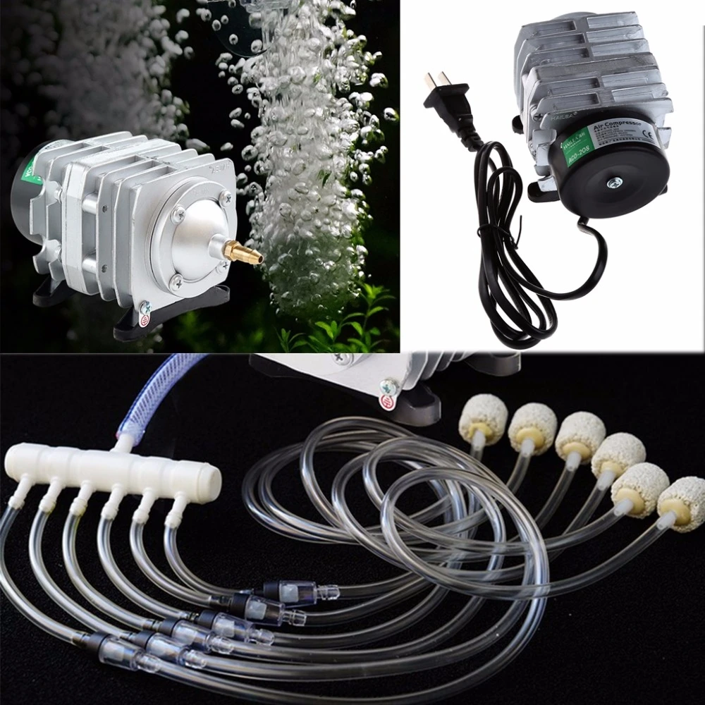 45L/min 25W Electromagnetic Air Compressor Aquarium Fish Tank Oxygen Pond Air Pump Aerator High Quality