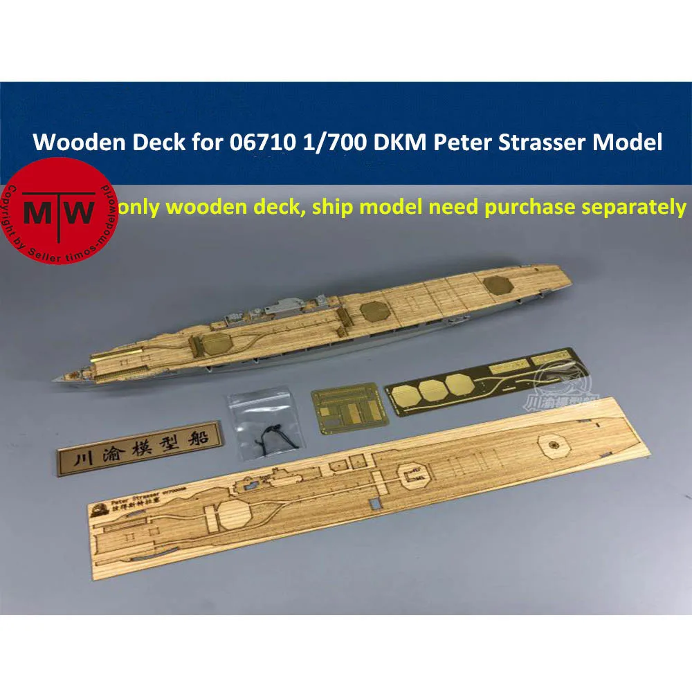 1/700 Scale Wooden Deck for Trumpeter 06710 German DKM Peter Strasser Model CY700038