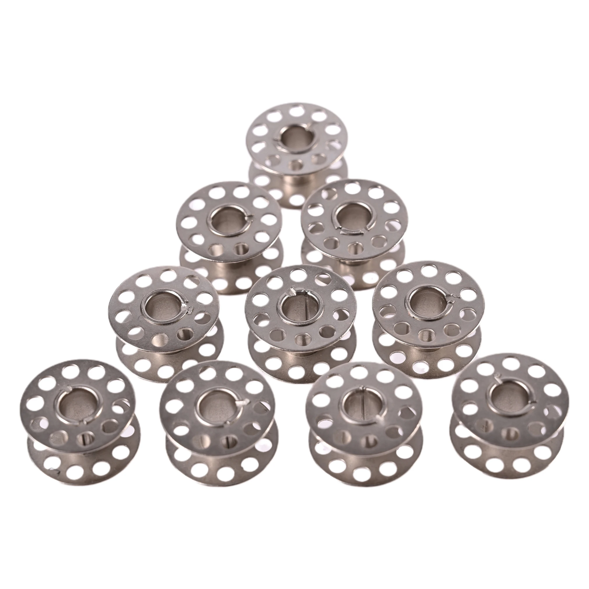 High Quality 10Pcs Metal Bobbins Spool Sewing Craft Tool Stainless Steel Sewing Machine Bobbins Spool for Brother