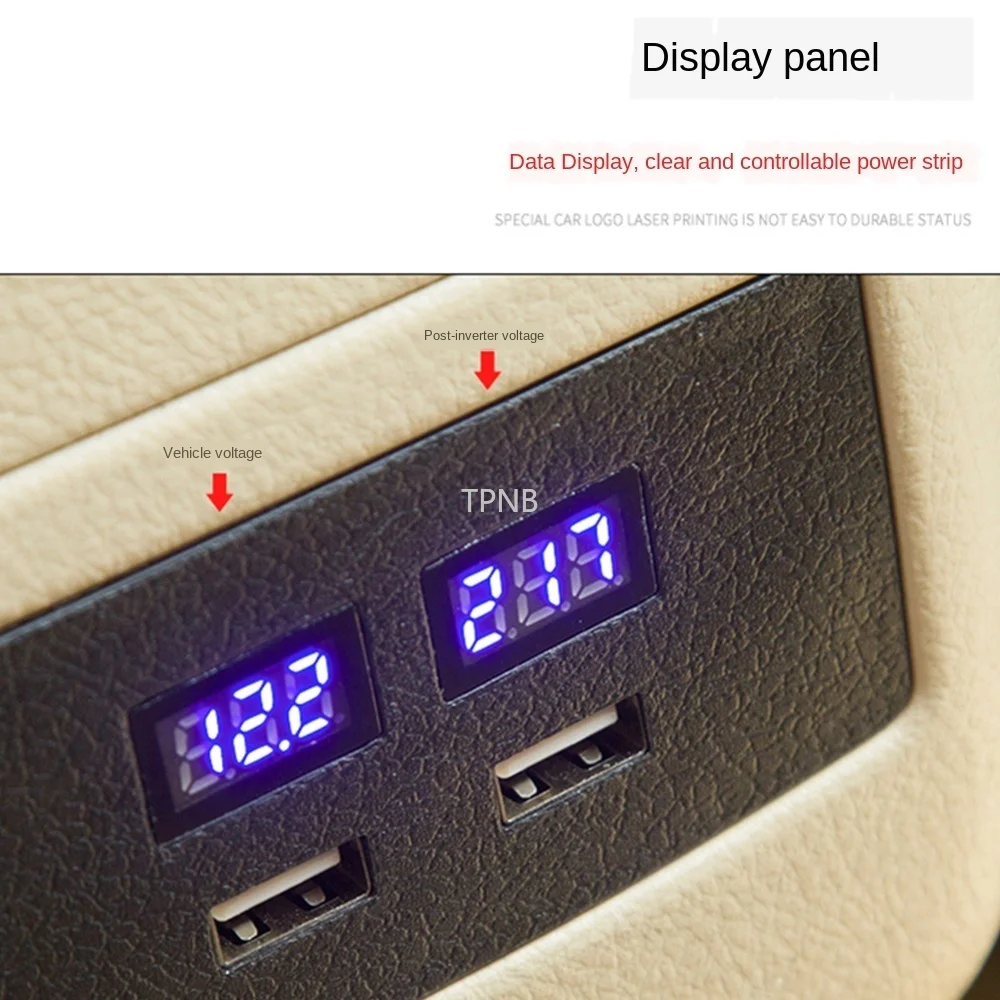 Rear USB Charging Panel for Toyota Land Cruiser 200 2008 2009 2010 2011 2012 2013 2014 2015 2016 2017 2018 2019 2020 Accessories