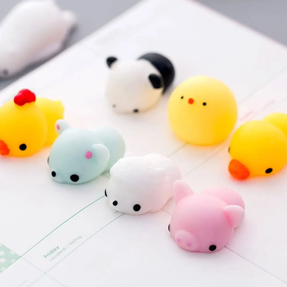 Mini Antistress Squeeze Toy Squishy Cute Cat Duck Panda Kawaii Doll Squeeze Stretchy Animal Healing Stress Hand Fidget Toys