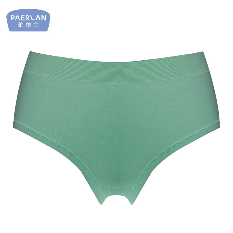 [3 Pieces] PAERLAN Mid-Waist One-Piece Seamless Seamless Panties Summer Sexy Hip Briefs