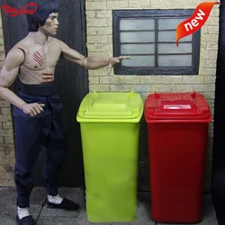 1/6 scale Dirty Old Trash Can not old Red Garbage Model soldier accessories trash can storage box street road scene model