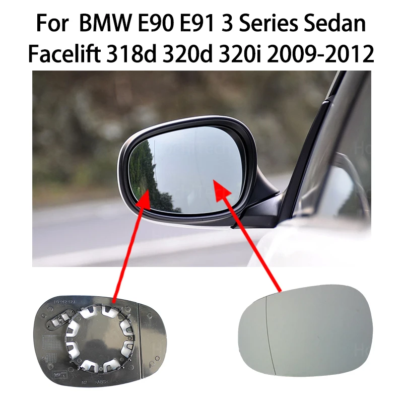 

Rearview Wing Mirror Car Left/Right Side Blue Glass Heated For BMW E90 E91 3 Sedan Facelift 318d 320d 320i 2009-2012 Accessories