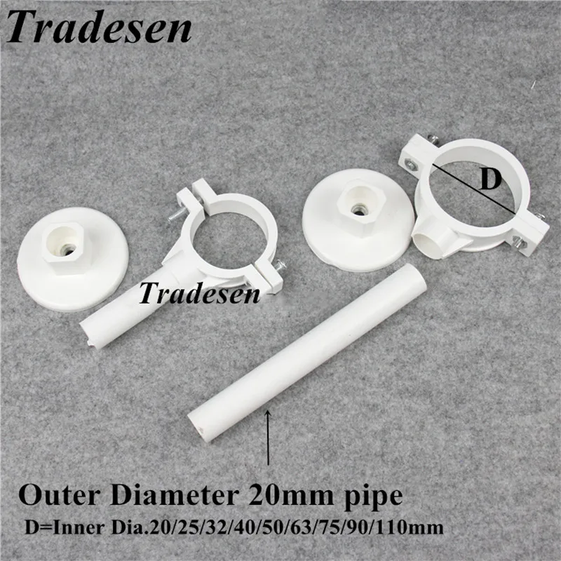 1pc 20mm 25mm 32mm 40mm 50mm PVC Water Pipe Clamp UPVC Pipe Support PPR Pipe Bracket Garden irrigation Connector Hard Tube Clamp