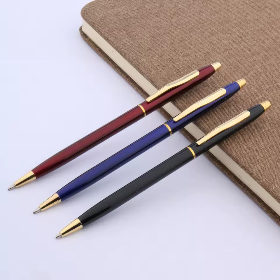 Luxury High Quality Brand 0.7 Nib Metal Ballpoint Pen Classic Design Navy RED Ball Point Pen Stationery Office Supplies Writing - AliExpress 