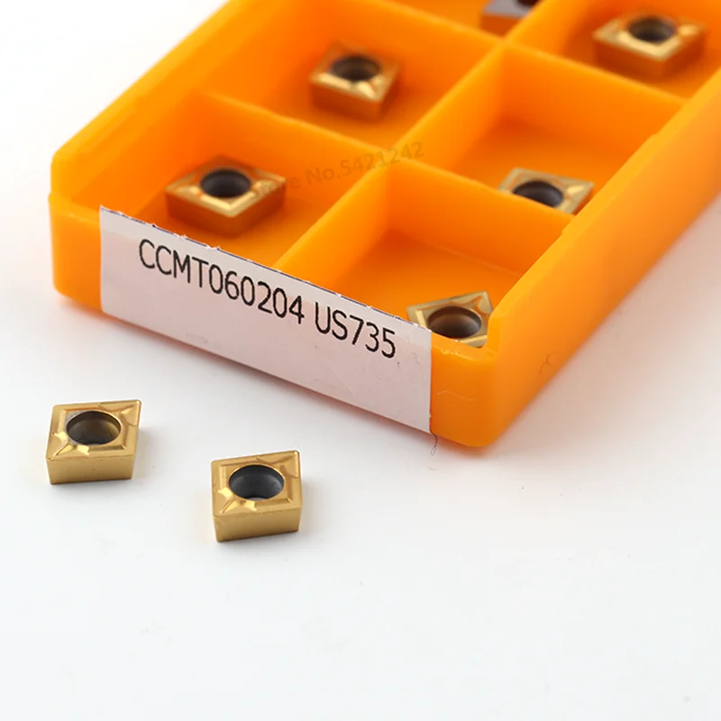 10 قطعة كربيد إدراج CCMT060204 CCMT060208 VP15TF UE6020 US735 الداخلية جولة طحن أداة CNC شفرة عدة المخرطة قاطعة الطاحونة أداة