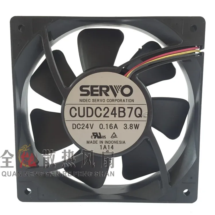 Japan Servo CUDC24B7Q DC 24V 0.16A 120x120x25mm 3-Wire Server Cooling Fan