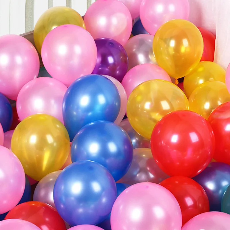 Globos redondos de látex para fiesta de cumpleaños, suministros decorativos de 10 pulgadas con perlas para fiesta de nacimiento, cumpleaños, bodas, Año Nuevo