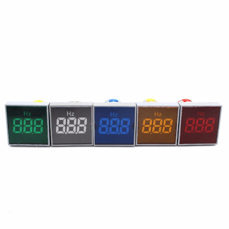 LED AC Digital Display Frequency Square Panel Hertz Meter Voltmeter Indicator Light Signal Lamp Boat Warning Lights Range 0-99Hz