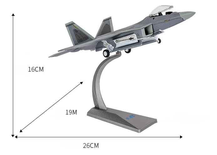 1:72 Raptor USA F-22 AF1 Genuine Fighter Alloy Model Plane With Static For Adult Gifts Toy Collection Original Box