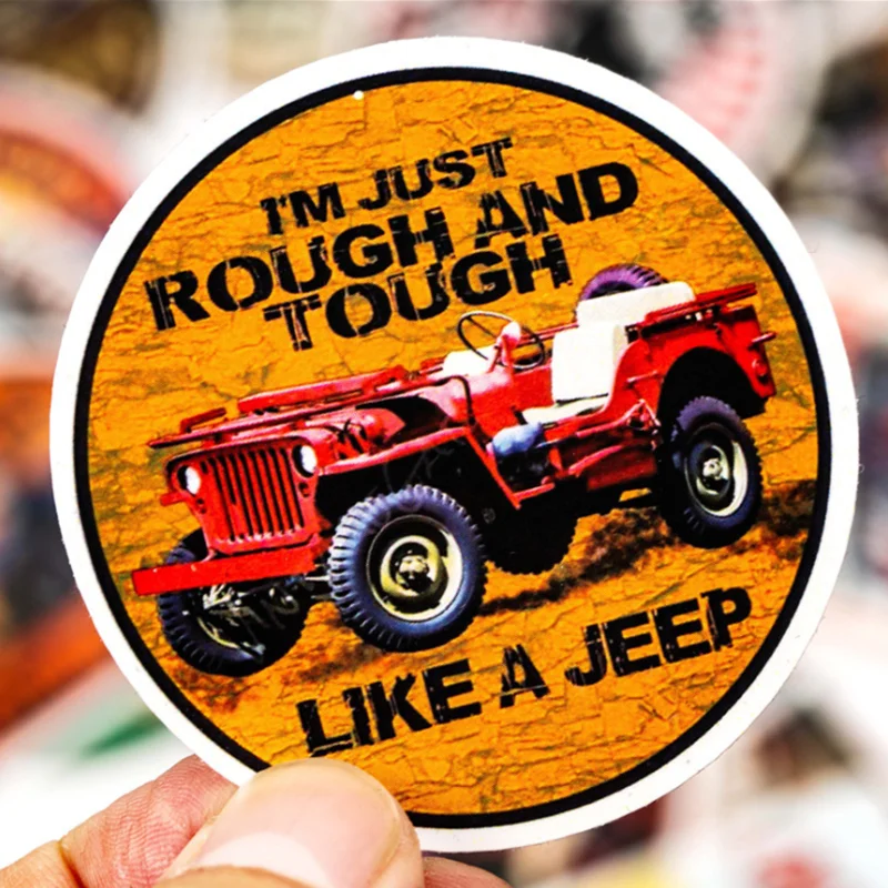 10/30/50 PCS retro motorcycle girl classic car motorcycle waterproof trolley case graffiti sticker toy wholesale
