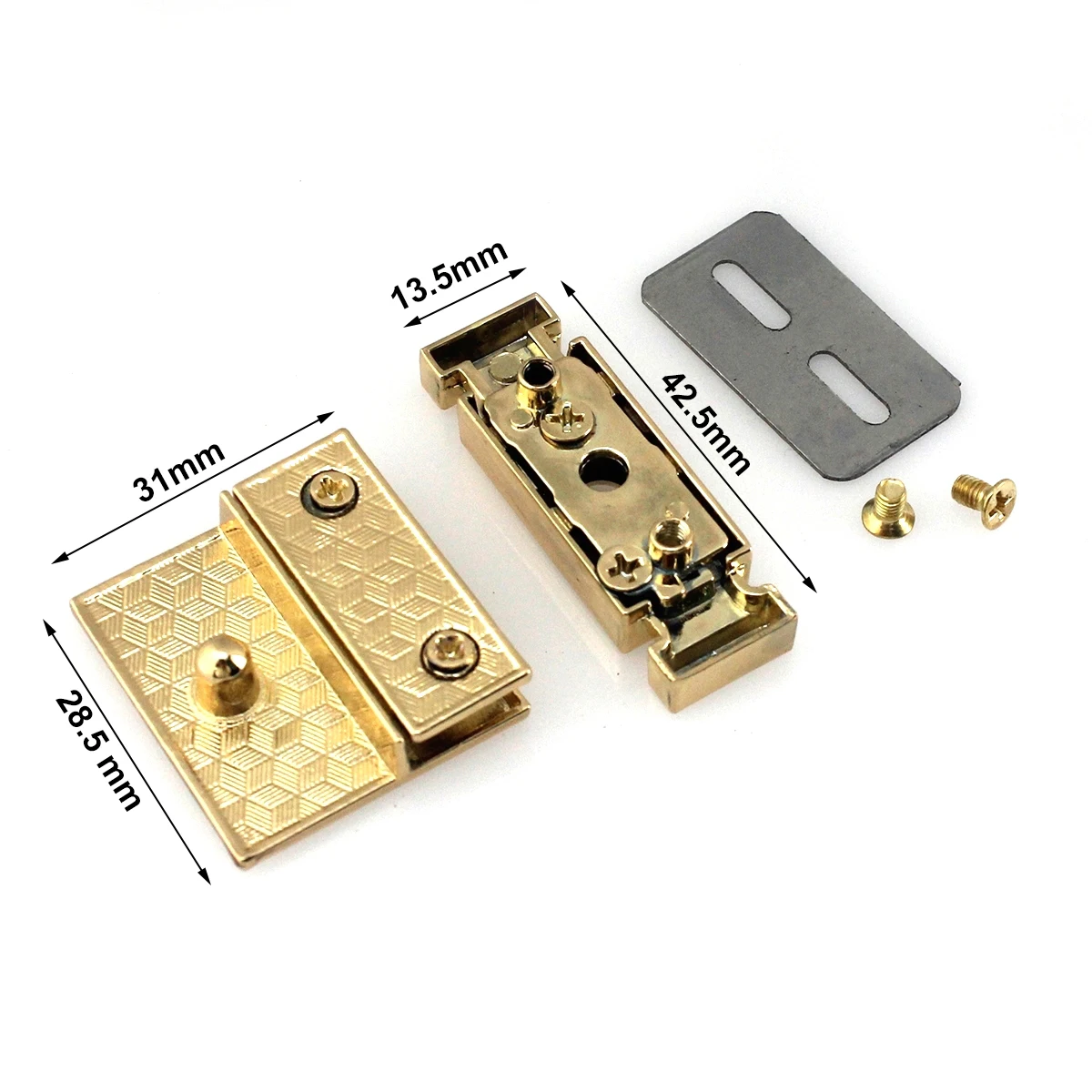 1pcs Metal Square Turn Lock Fashion Twist Lock Clasp for DIY Handbag Bag Purse Luggage Hardware Closure Bag Parts Accessories