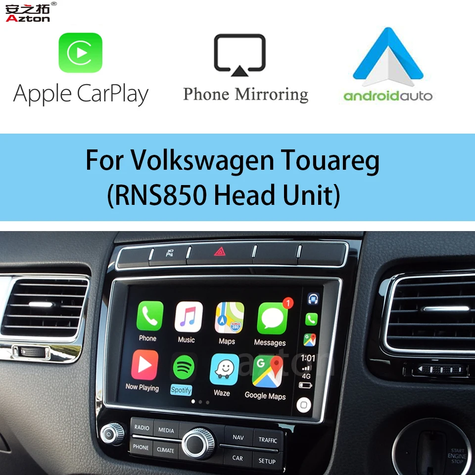 

WIFI Wireless CarPlay Android Auto for VW Touareg 2010 2011 2012 2013 2014 2015 2016 2017 RNS 850 Apple CarPlay Airplay Miracast