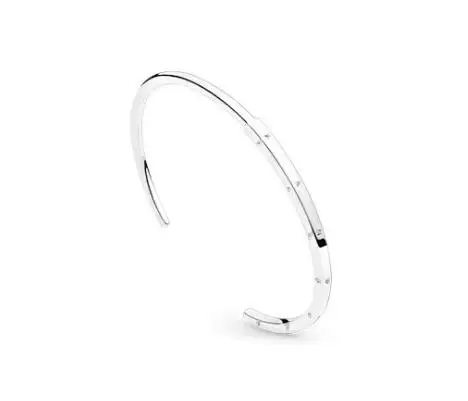 Authentic 925 Sterling Silver Bracelet Rose Gold pandora Signature I-D Bangle Fit Women Bead Charm Diy pandora Jewelry view 4