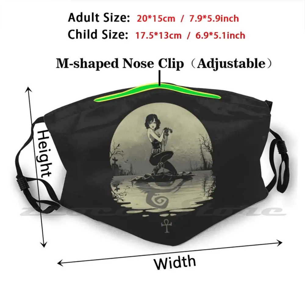 Sailing With Death Custom Pattern filtro lavabile Pm2.5 maschera per bambini adulti Death Sandman The Endless Pop Art Vintage Delirium Neil