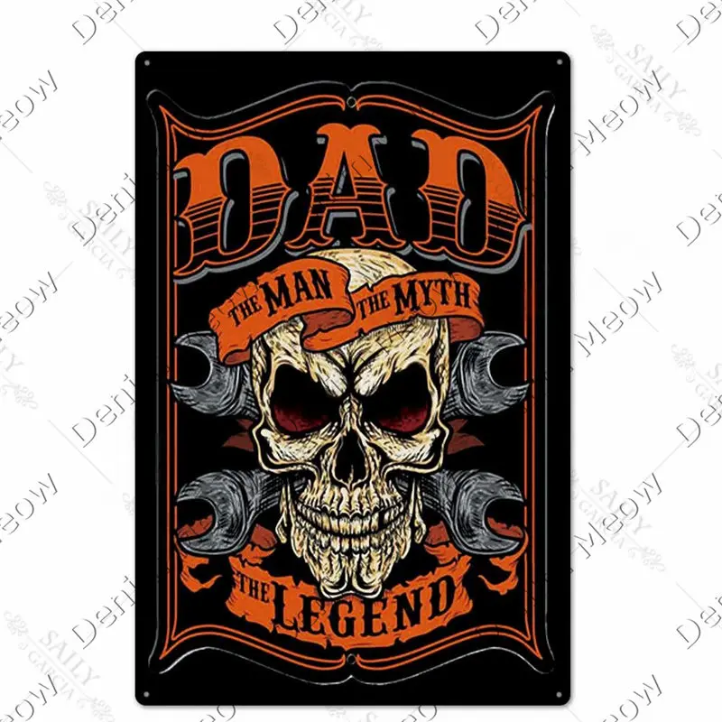 Vintage Metal Tin Signs, Hot Rod Plaque, Motorcycle Club Decorative Plates, Dad\'s Garage Wall Stickers Poster, N198