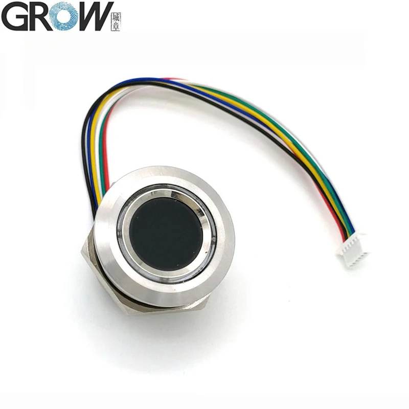 GROW R503 nowy okrągły okrągły wskaźnik pierścieniowy RGB sterowanie LED DC3.3V SH1.0-6pin pojemnościowy moduł czytnika linii papilarnych skaner