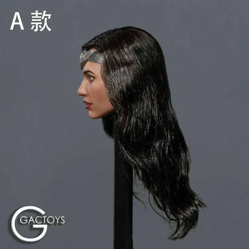 GACTOYS-Cabeza de Wonder Girl GC037 1/6, escultura de Gal Gadot, cabeza de pelo plantado, tallado, ajuste de 12 ", cuerpo de figura de Acción Femenina