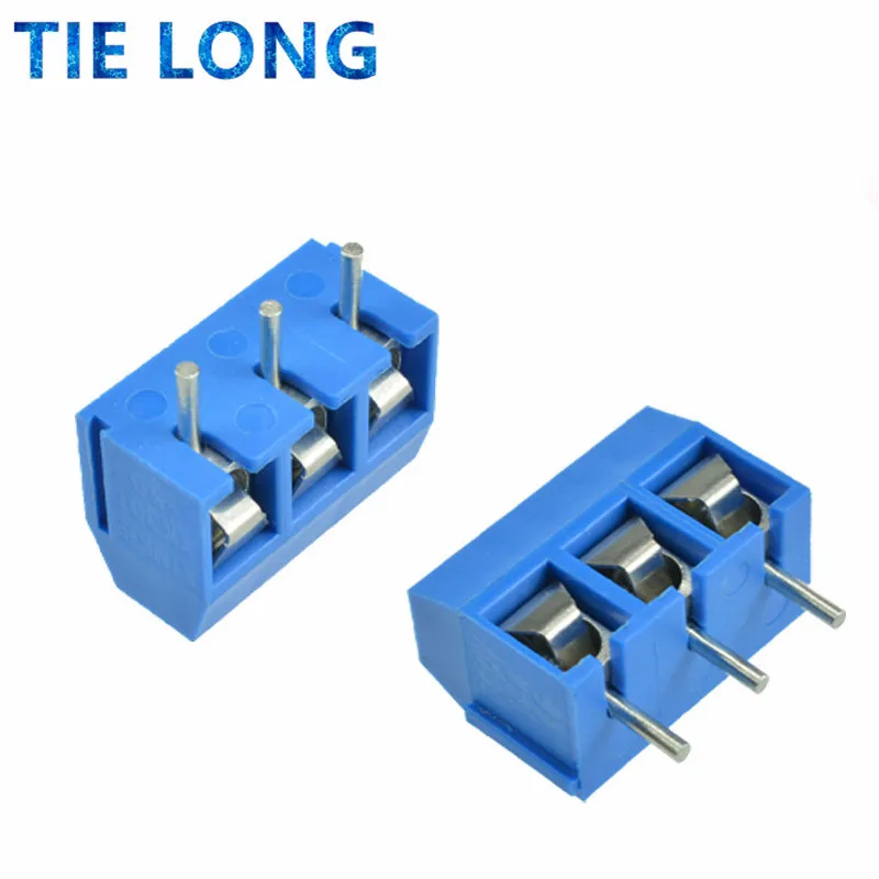 50PCS 3 Pin Screw Terminal Block Connector 5mm Pitch 5.08-301-3P 301-3P 3pin