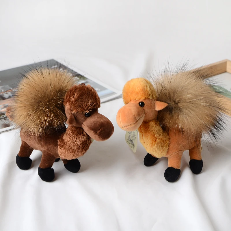 

Fur fox fur camel key chain desert alpaca doll fur ball bag pendant high-end car key chain creative gift children toy gift