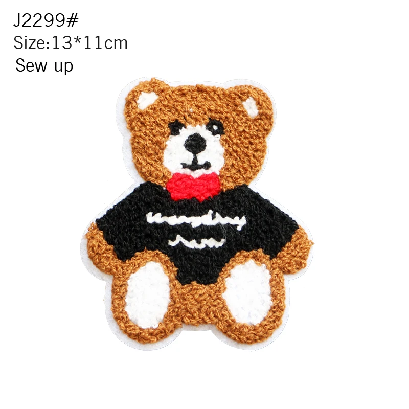 Cute cartoon towel SeQuin Embroidery Sewing Clothing Patch Bear Stripe Badge Clothing Bag T-shirt Shoes Backpack Hat DIY