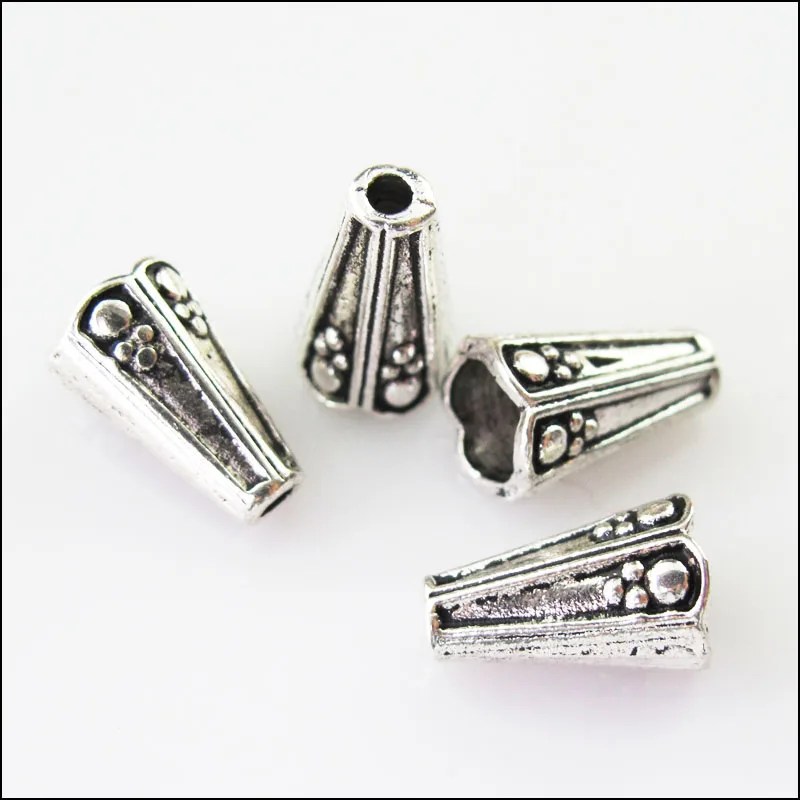 25 New Connectors Cone Speaker Tibetan Silver End Bead Caps 8mm