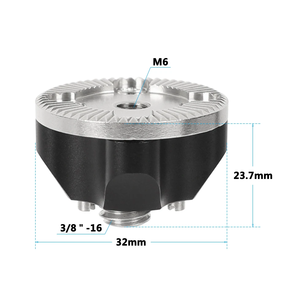 KIMRIG M6 ARRI Rosette Mount Adapter Mit 3/8 Zoll Montage Schraube ARRI Ortung Pins Für Dslr Kamera Käfig Foto Studio zubehör – Detail 3