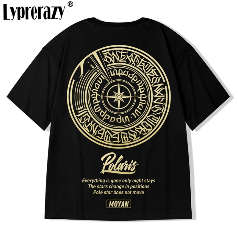 

Lyprerazy Hip Hop Streetwear Oversize Tshirt Men Harajuku Letter Print T Shirt Summer Casual Loose Short Sleeve T-Shirt