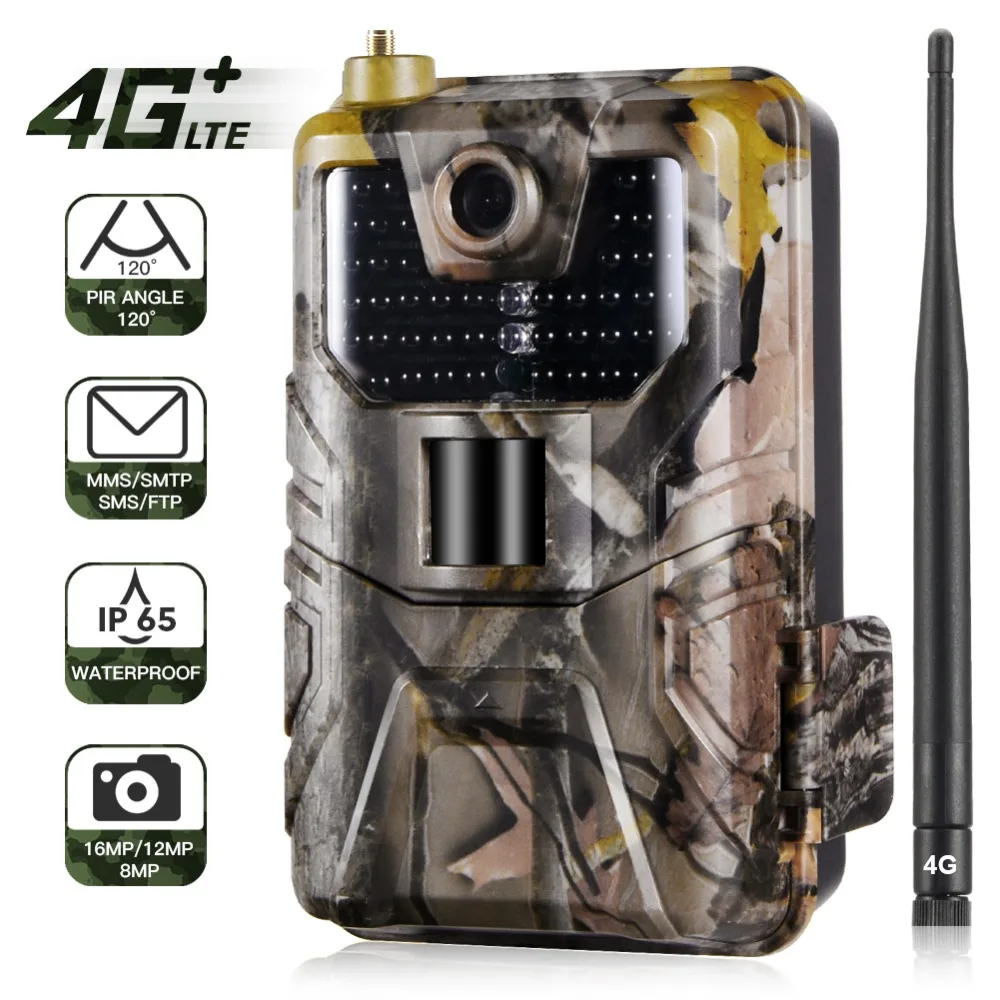 4G FTP 20MPTrail Camera Cellular Wildlife Hunting Cameras SMTP MMS SMS Email HC900LTE 1080P Mobile Wireless Wild Surveillance