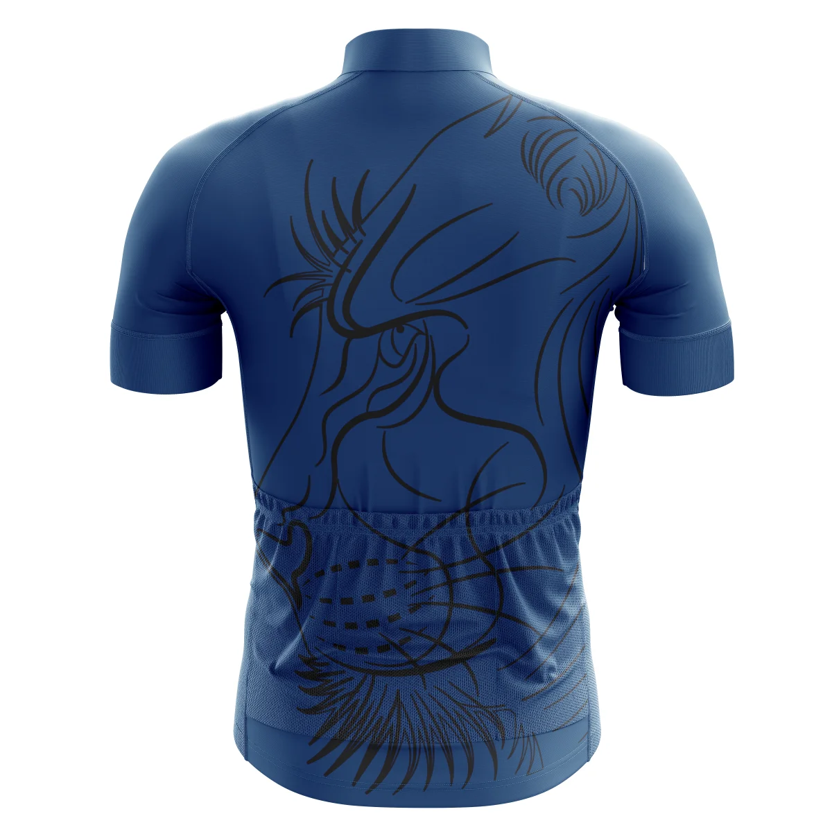 HIRBGOD Stylish Men Cycling Clothing O-Neck Sketch Tiger Head MTB Bike Jersey 2021 Outdoor Bicycle Shirt for Chile,TYZ627-01