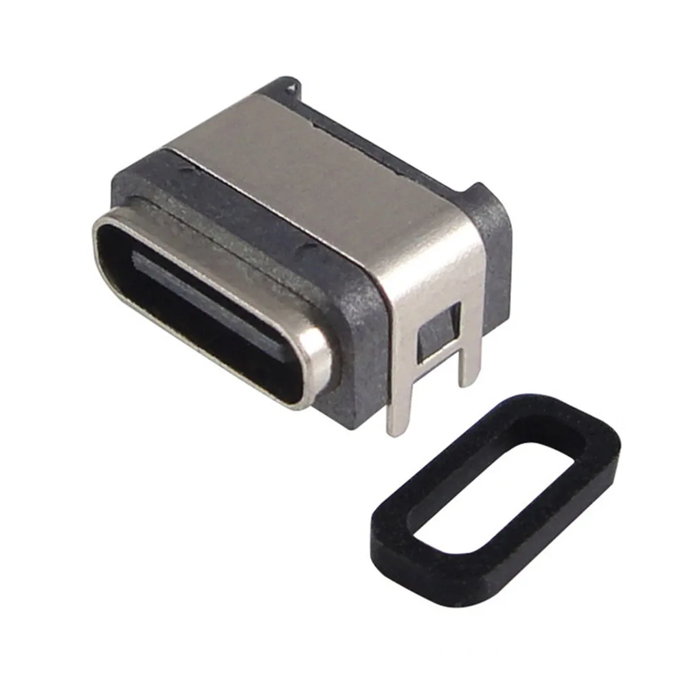 5-20 pz USB tipo C 3.1 femmina Jack Dock 6pin pannello in linea presa USB impermeabile Jack porta connettore di ricarica alimentazione fai da te