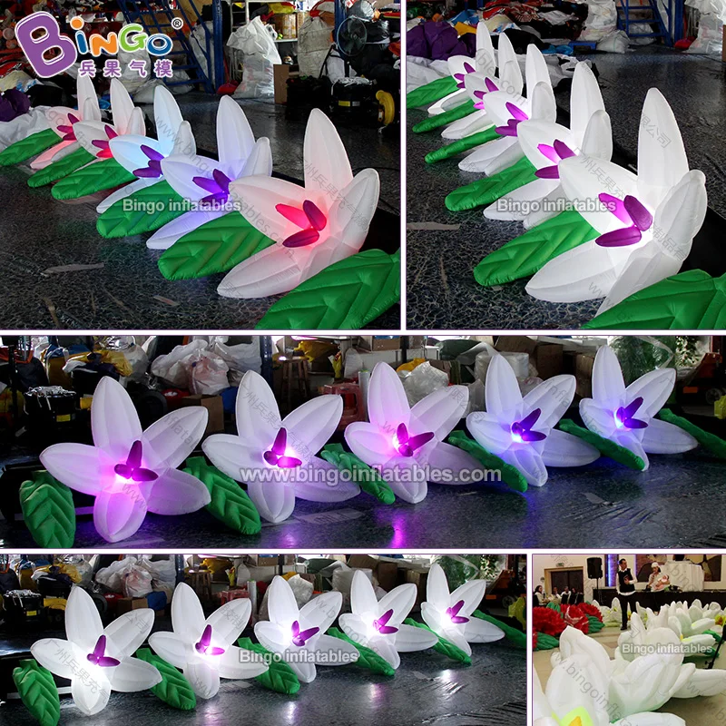 Customized Inflatable Flower Balloon with LED light for Park Event Decoration Toy