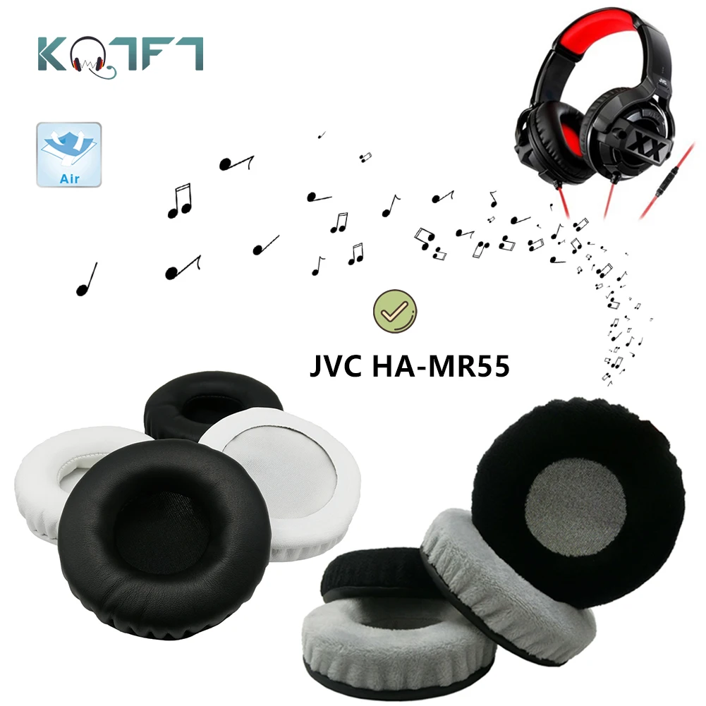 

KQTFT flannel 1 Pair of Replacement Ear Pads for JVC HA-MR55 Headset EarPads Earmuff Cover Cushion Cups