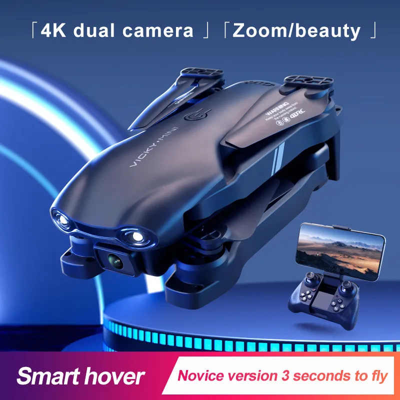 New V13 Mini Rc Drone 4k HD Camera 1080P WiFi Fpv Drone Dual Camera Foldable Quadcopter Real-time transmission Helicopter Toys