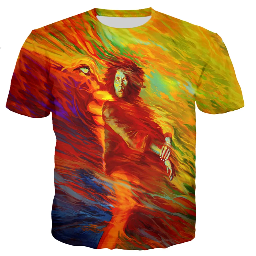 Bob Marley Men/women New Fashion Cool 3D Printed T-shirts Casual Style Tshirt Streetwear Tops Dropshipping