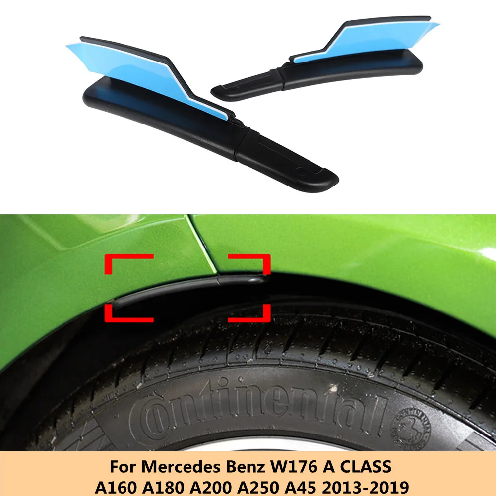 W176 Rear Bumper Trim Wheel Stone Chip Protectot Fender Flare Extension For Mercedes Benz A160 A180 A200 A250 A45 AMG 2013-2019