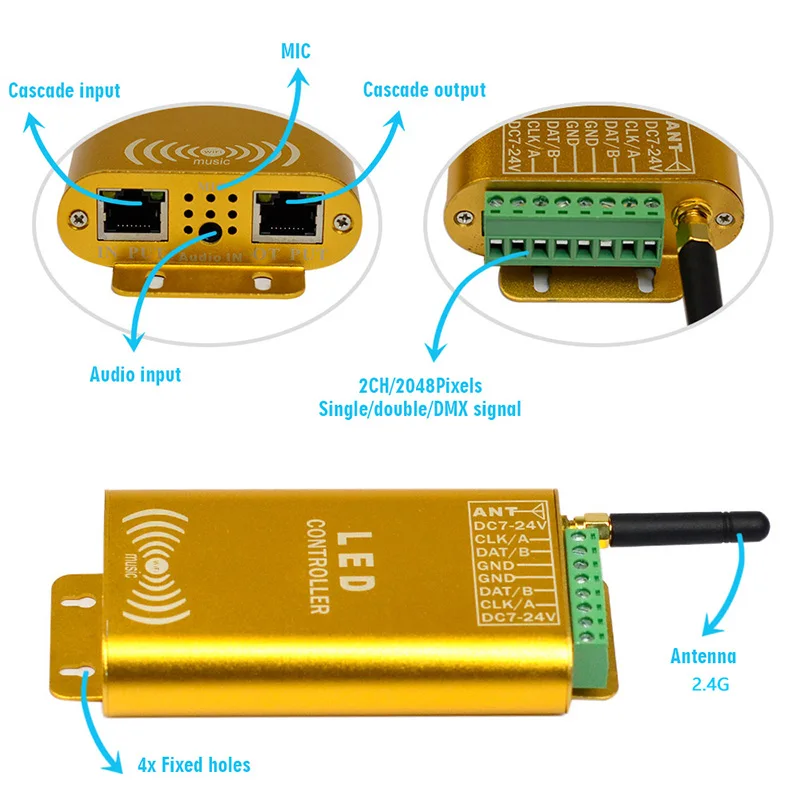 VSS-02-2K SK6812 Rgbw Светодиодная лента Wifi музыкальный контроллер
