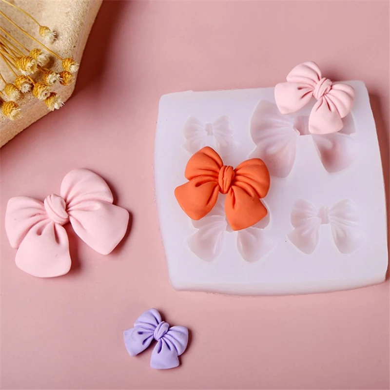 Cartoon Bow Tie Silicone Mold For Chocolate Fondant Jelly Candy Cake Decoration Baking Tool Bow-knot Resin Art Moulds