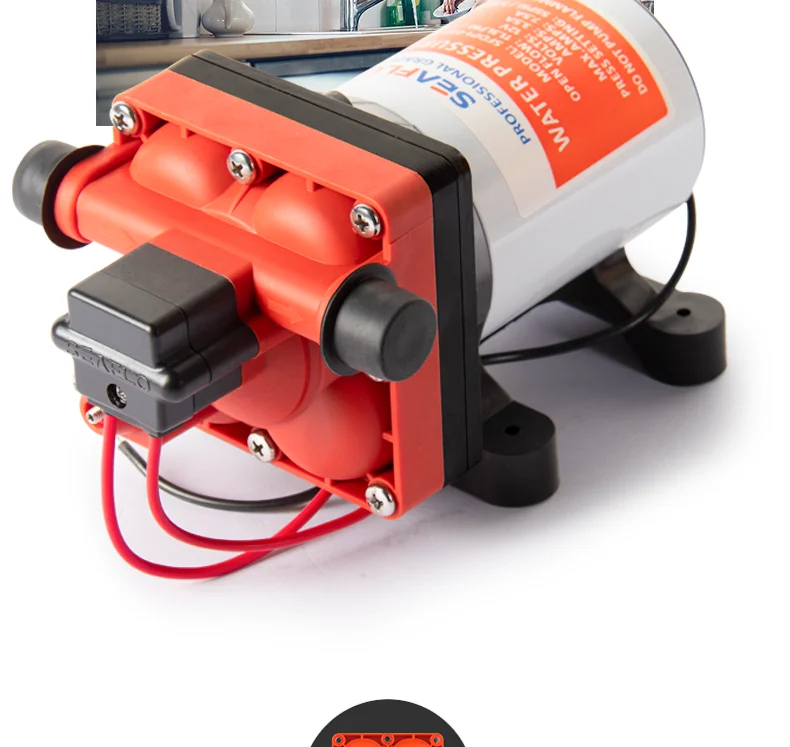 SEAFLO 42 Series Diaphragm Water Pump 3.0GPM 55PSI 12 Volts Electric Yacht Boat Marine RV Caravan High Pressure Supply 4 Chamber