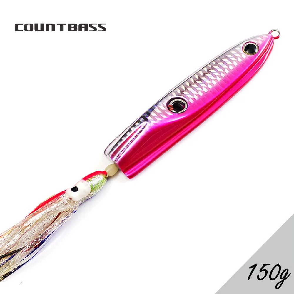 

Countbass 150g 5.3oz Inchiku jigs with Octopus Assist Hook, Bottom Ship Snapper Jigging Lures for Fishing