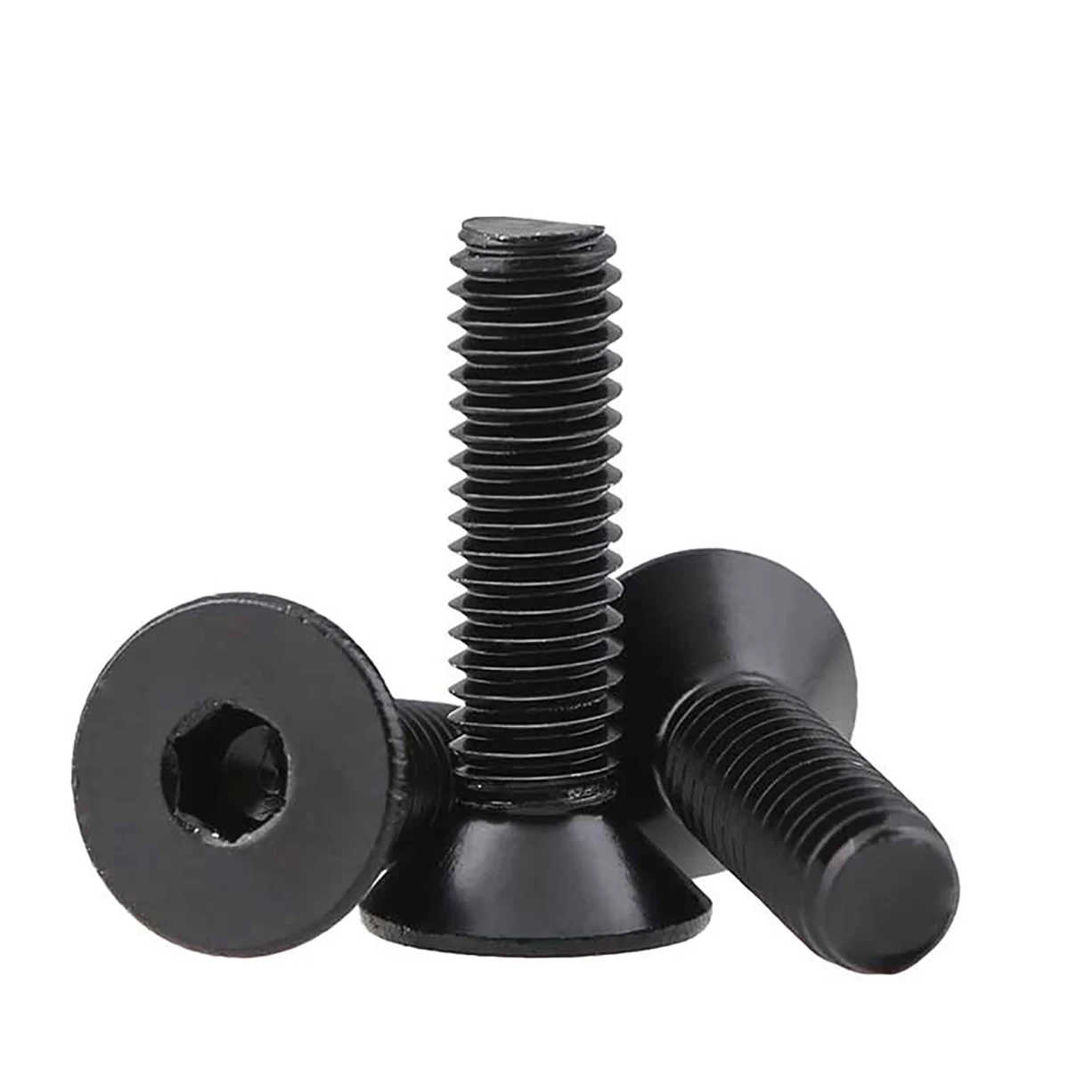 20 Buah/Lot M3 M4 M5 Hitam A2 304 Baut Countersunk Baja Tahan Karat Sekrup Soket Hex Kunci Allen DIN7991