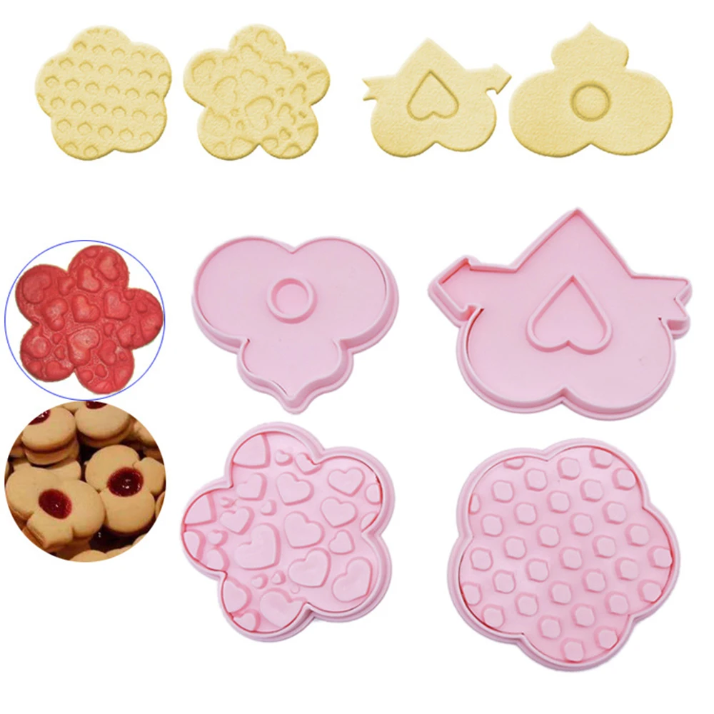 4pcs 3D Cookie Cutter Mould Baby baptism Sugar Fondant Cake Mold Baby Toys Biscuit Stamp Child Birthday Party Decor Baking Tools