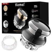 Kemei Self-Haircut Kit even cut cordless rotary hair clipper hair trimmer UFO electric washable rechargeable machine haircut kit