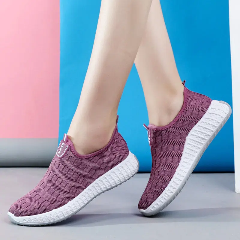 

Women Tennis Shoes Breathable Mesh Woman Sports Shoes Light Outdoor Jogging Walking Sneakers Lace-up Female Footwear Flats Shoes