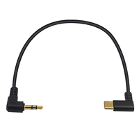 USB Type 3.1 C Male to 3.5mm Male 90 Degree Right Angle Car Aux Audio Cable Compatible with Google Pixel 3/3XL/2/2XL, OnePlus