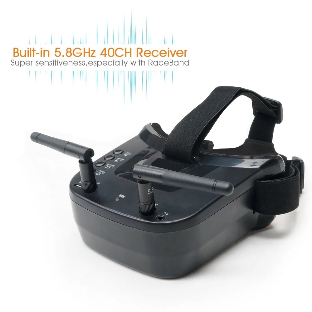 VR009 5.8G 40CH antenne doppie a ricerca automatica mini occhiali FPV batteria integrata da 3.0 pollici per principianti RC Drone