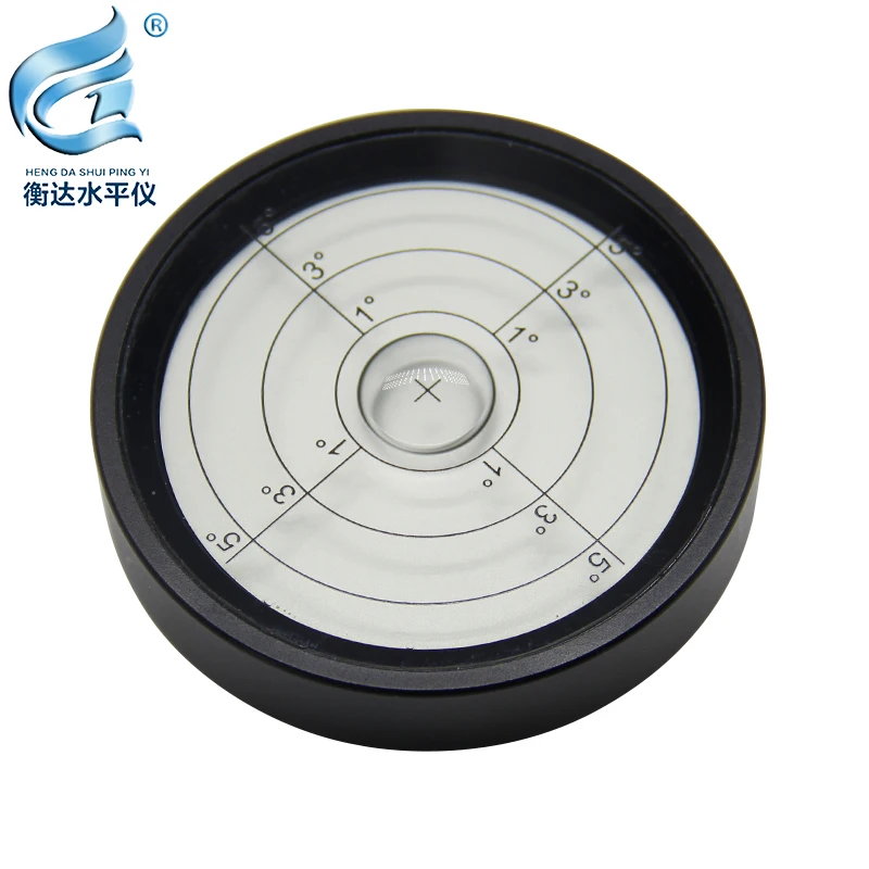 Materiale in Lega di alluminio 74*15mm con la Luce di Notte Circolare Livella a Bolla Strumento