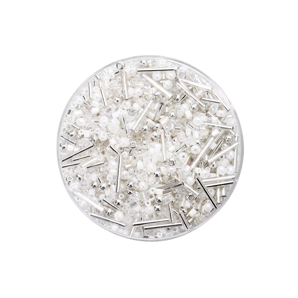 10g/Pack Mixed Charm Czech Glass Seed Bead Tube Round Spacer Beads for DIY Bracelet Necklace Jewelry Making Accessories